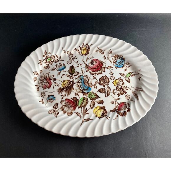 Johnson Brothers Staffordshire Bouquet Platter | Ironstone Serving Tray |Vintage - Picture 1 of 8